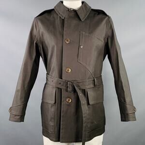 RRL by RALPH LAUREN Size L Sanders Brown Cotton Twill Belted Jacket